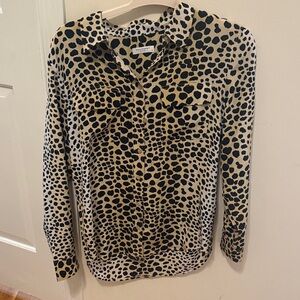 Equipment Animal Print Button-Up Shirt